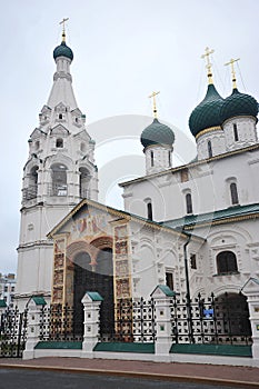 view of the Church of Elijah the Prophet in Yaroslavl