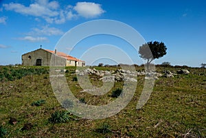 View of church of Enoch and Elia on Monte Santo peak