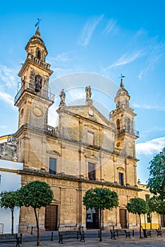 View at the church Juramento de San Rafael in Cordoba, Spain