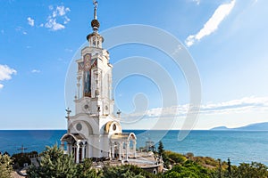 View of Church-lighthouse of St Nicholas in Crimea