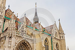 View of Church of Our Lady or Matthias Church  Matyas templom, Castle District, Budapest Hungary