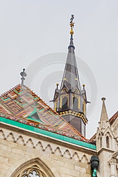 View of Church of Our Lady or Matthias Church  Matyas templom, Castle District, Budapest Hungary