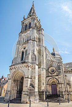 View at the Church of Our Lady (Notre Dame) in the streets of Chateauroux in France photo