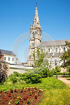 View at the Church of Our Lady (Notre Dame) in the streets of Chateauroux - France photo