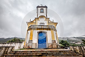 View of a church of ouro preto in minas gerais