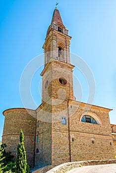 View at the Church of Saint Giuliano in town Castiglion Fiorentino, Italy