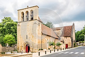 View at the Church of Saint Jean Baptiste near Campagne Castle - France