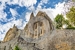 View of church Saint-Pierre in Mont Saint Michel, Normandy, Fran