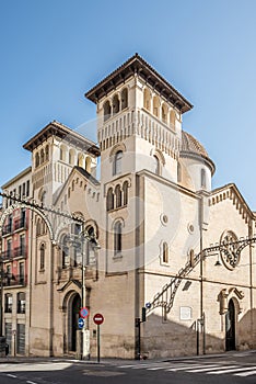 View at the Church of Sant Jordi in the streets of Alcoy - Spain photo