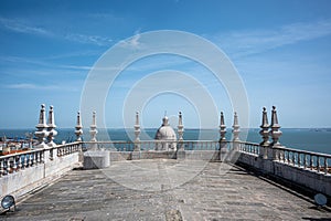 View of Church of Santa Engracia National Pantheon in Lisbon, Portugal