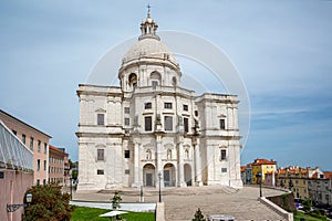 View of Church of Santa Engracia National Pantheon in Lisbon, Portugal