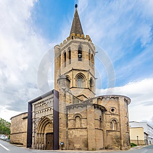 View at the Church of Santa Maria la Real in Sanguesa - Spain