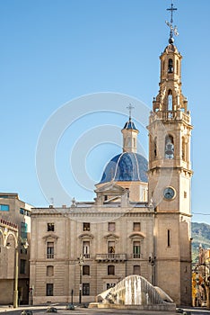 View at the Church of Santa Maria in the streets of Alcoy - Spain photo