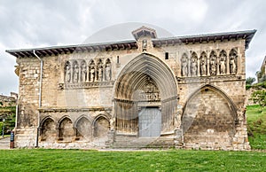 View at the Church of Santo Sepulcro in Estella Lizarra - Spain photo