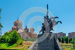 View of the Church of St. Gregory the Illuminator in the center of Yerevan