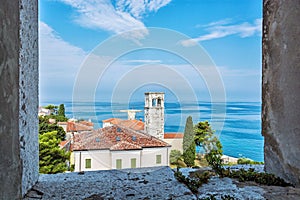 View from church tower of Euphrasian Basilica, Porec, Croatia