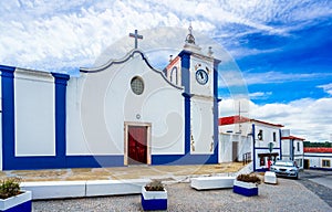 View on church in the village of Vila Nova de Milfontes Odemira Alentejo region Portugal