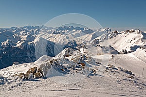 View from the Cime Caron in Val Thorens