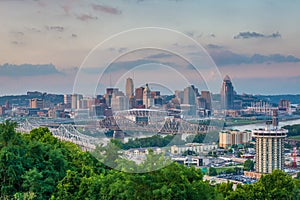 View of Cincinnati, from Devou Park in Covington, Kentucky