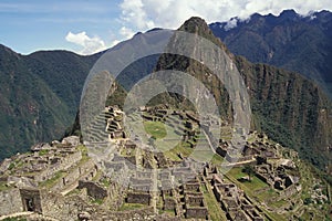 View of the Citadel of Machu Picchu, Peru.