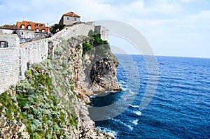 View of the citadel in the old town of Dubrovnik