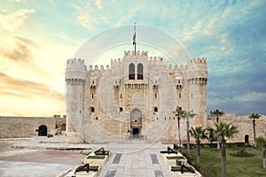 View of the Citadel of Qaitbay in Alexandria