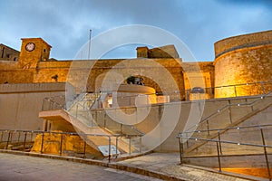 View on Cittadella, fortified city in Victoria. It is on the list of UNESCO World Heritage Sites