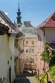 Pohled na město Banská Štiavnica