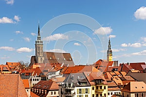 View of the city of Bautzen in Saxony. Germany