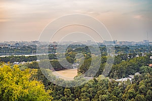 View of the city of Beijing from a height. China