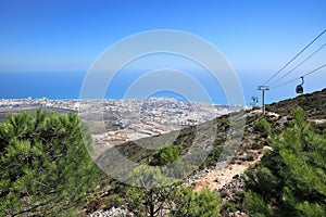 View of city and Mediterranean coastline, Benalmadena - Spain photo