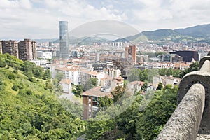 View of the city of Bilbao.