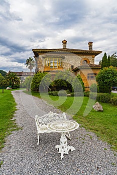 View of the city of Cangas de Onis in Asturias