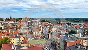 View of the city center of Toru? from the town hall tower