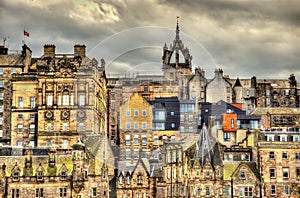 View of the city centre of Edinburgh