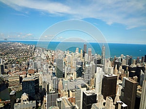 View of the city of Chicago from Hancock Center