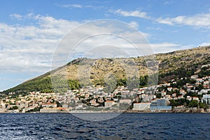 View of city of Dubrovnik from the sea