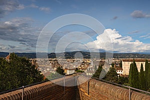 View of the city of Florence from the Forte di Belvedere
