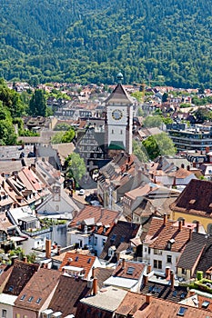 View of the city of Freiburg in Germany photo
