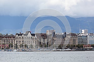 View of city of Geneva