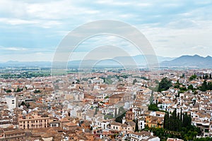 View of the city of Granada, Spain