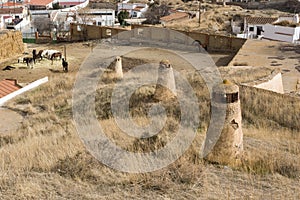 View of the city of Guadix from a viewpoint, Granada, Spain photo