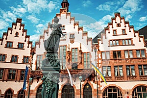 View of the City Hall at Roemerberg in Frankfurt, Germany photo