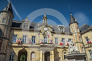 View on the city hall of the town of Melun photo
