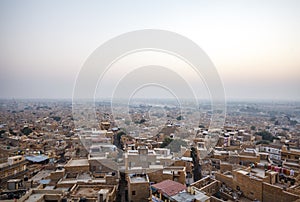 View at the city of Jaisalmer from Jaisalmer fortress, Rajasthan, India