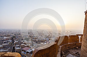 View at the city of Jaisalmer from Jaisalmer fortress, Rajasthan, India