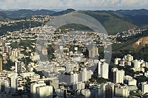 View of the city of Juiz de Fora, Minas Gerais, Brazil.