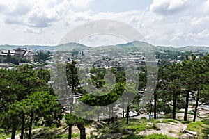 View of the city of Kaesong, North Korea