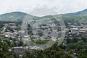 View of the city of Kaesong, North Korea