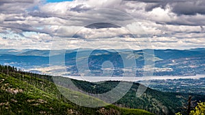 View of the city of Kelowna on the Shores of Lake Okanagan